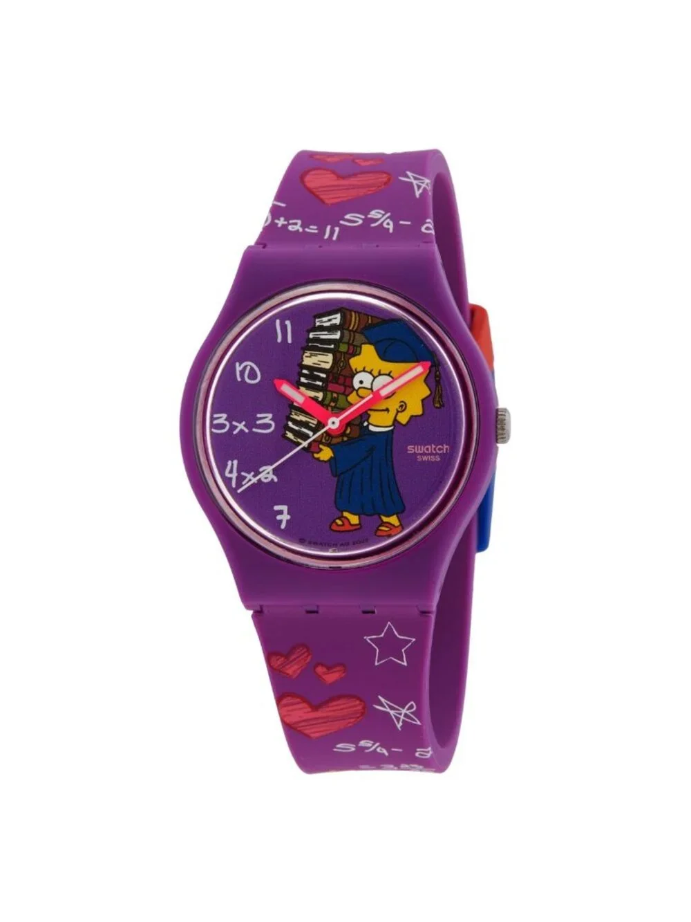 NWT Swatch Class Act Quartz Purple Dial Ladies Watch